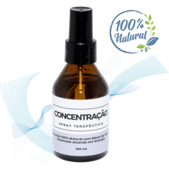 'CONCENTRAÇÃO' - Sinergia de Óleos Essenciais (Spray Terapêutico Aromaterapia) 100 ml